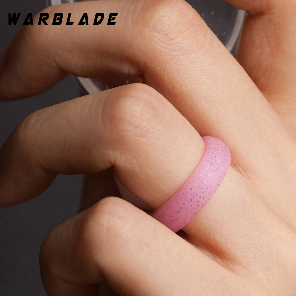 

WBL Hypoallergenic Crossfit Flexible Rubber Ring 4-10 Size Food Grade FDA Silicone Finger Ring For Men Women Wedding Jewelry