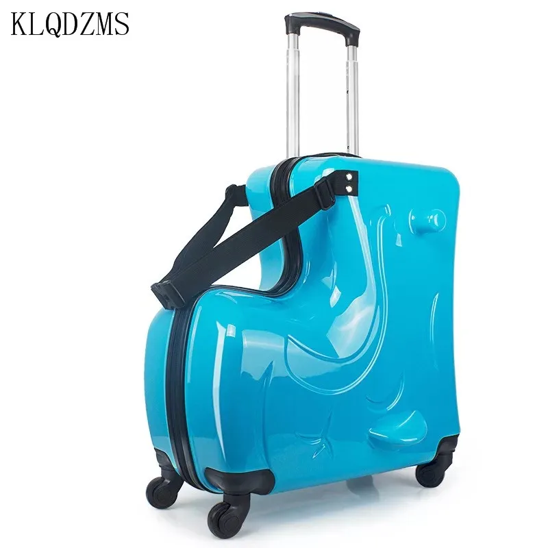 KLQDZMS 20/24inch Cute Cartoon Children Travel Suitcase Multifunction Rolling Luggage Spinner Suitcase Wheels kid Trolley Bags