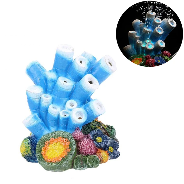 NEW Resin Air Bubble Coral Aquarium Decoration Stone Ornament Fish Tank