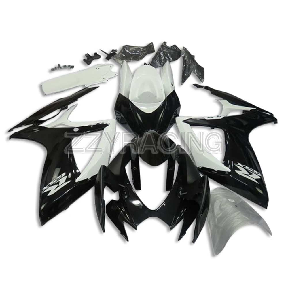 

Injection Fairings Kits for Suzuki GSXR600-750 K6 2006 2007 Year Complete ABS Plastic Covers Motorbike Cowlings Black White