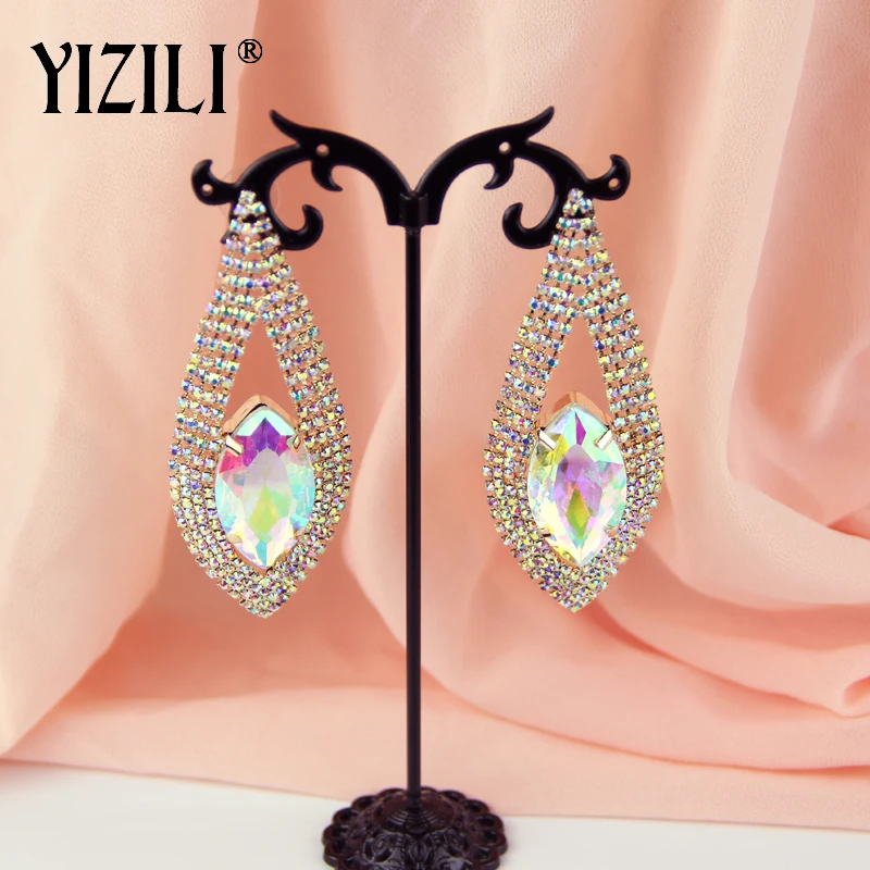 YIZILI 2018 Новые Блестящие модные серьги цепочки в виде когтей для женщин ювелирные