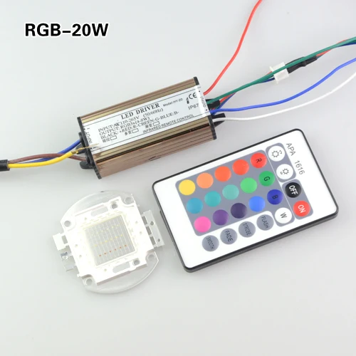 Светодиодный RGB чип 10 Вт 20 30 50 100 Золотой провод чипы лампы медный кронштейн с