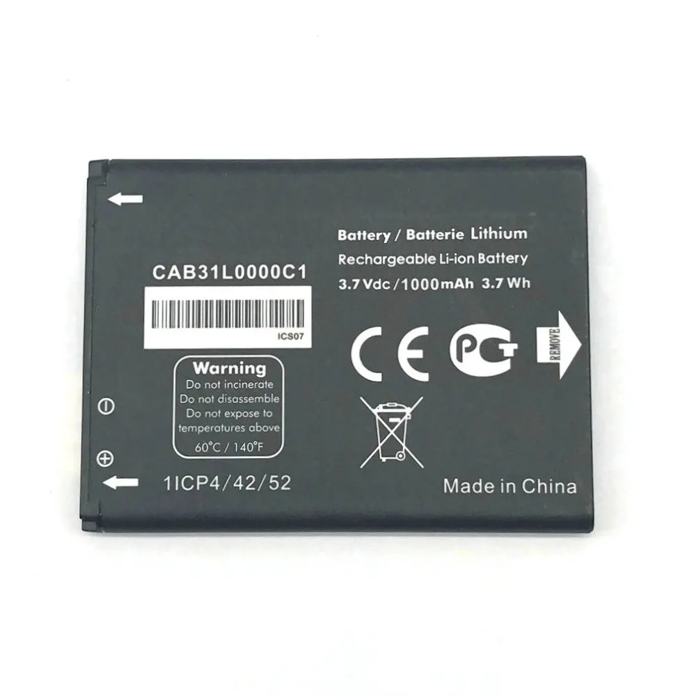 

5pcs CAB31L0000C1 CAB310000C2 Battery 100% Original Repair For Alcatel i808 TCL T66 A890 Phone + track code