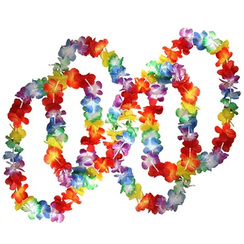 

50 x Tropical Hawaiian Flower Necklaces by - Large Lots of Necklaces - Hawai Floral Suit Perfect Accessories for Theme Birthda