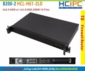 

HCiPC B200-2 HCL-H61-2LD-System1, 1U Firewall System,1U Router, 2LAN Firewall Sever, 2LAN Router, Firewall Motherboard