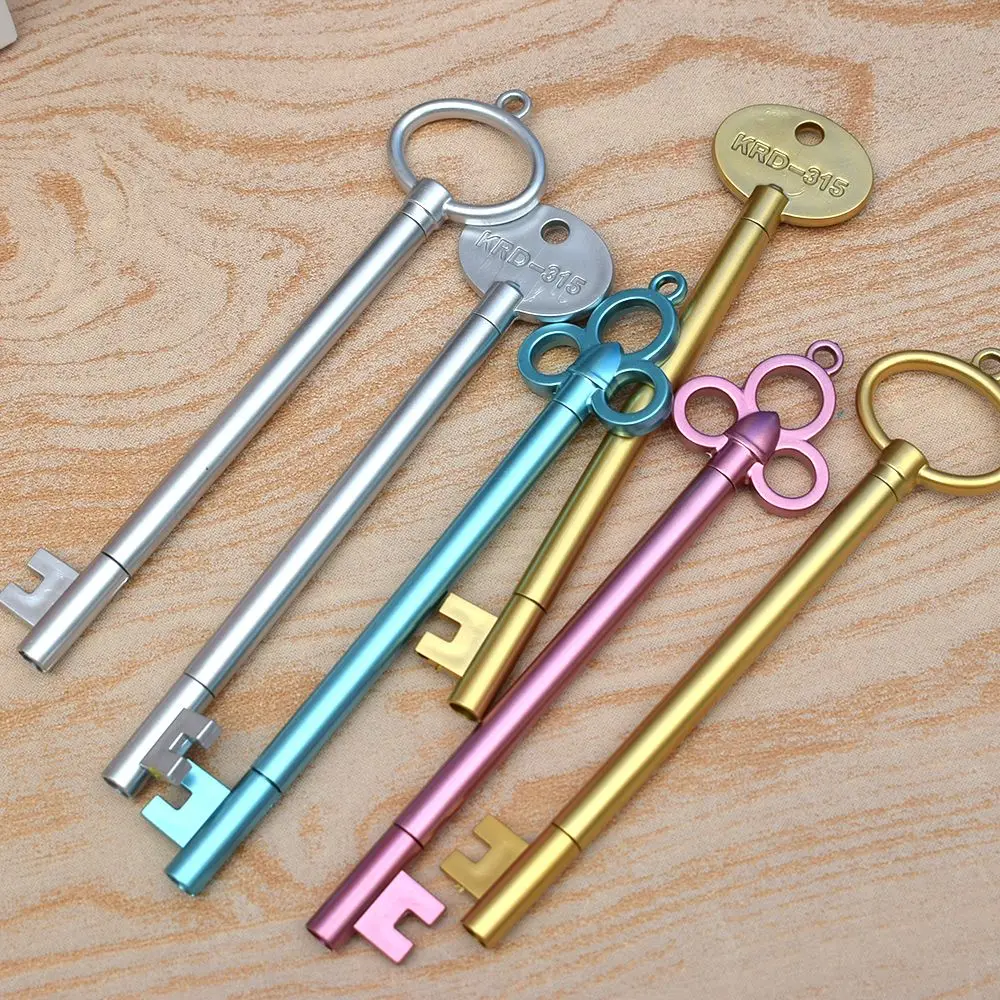 

6Pcs/Set Key Shape Gel Pen Refill Black Ink 0.38mm Stationery School Supplies new