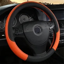 Car Steering-wheel Cover 38CM Leather Sport Auto Steering Wheel Covers Anti-Slip car Accessories Car-styling Universal Car Steering-wheel Cover 38CM Leather Sport Auto Steering Wheel Covers Anti-Slip car Accessories Car-styling Universal
