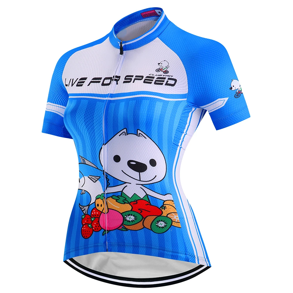 CLUBVAN Ultraviolet-Proof Breathable MTB Bike Clothing Women Bicycle Clothes Ropa Ciclismo 100% Polyester Cycling Jersey