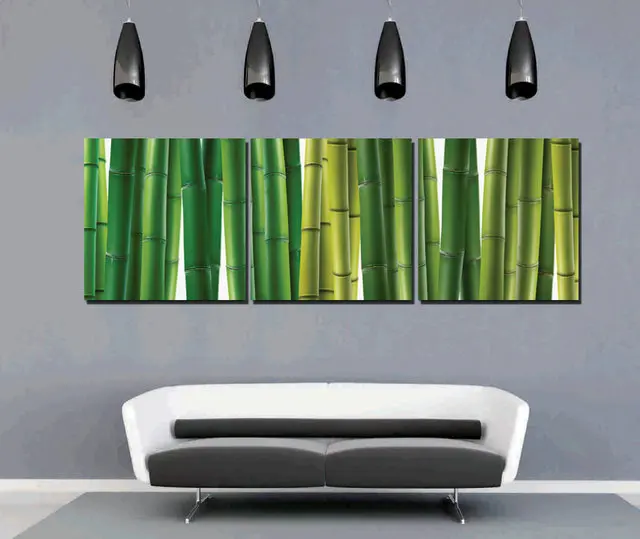 

Time-limited Bamboo Canvas Spray Paintings Home Decorations Modern Wall Art 3 Pieces Painting Pictures For Living Room