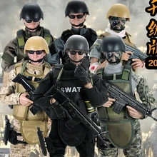Горячее предложение! Распродажа! Новинка 1 шт. 1" 1/6 спецназ черная униформа военная армейская боевая игра набор игрушек солдат с розничной коробкой фигурка модель игрушки