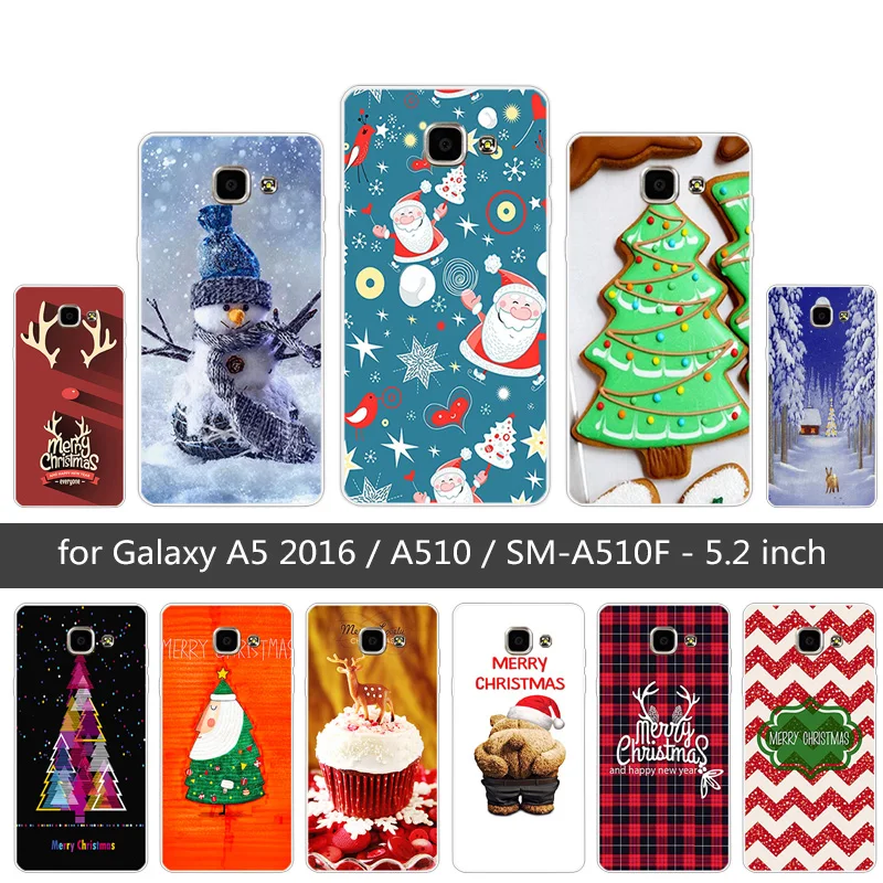 5 2 &quotдля Samsung Galaxy A5 2016 бухта для (2016) A510F мобильные рождественские Чехлы телефона