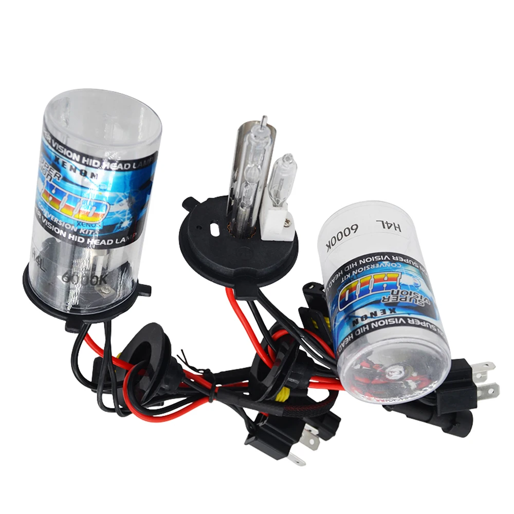 SUKIOTO 1 Pair 35W 55W Xenon H15 Halogen H4 xenon H4-2 4300K 5000K  6000K  8000K Deep Blue H4L H15 DRL HID Xenon Bulb car lights (4)