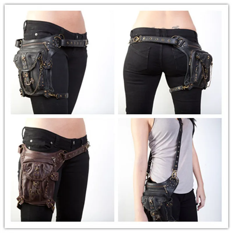 Black Friday Sales Harley Motor Retro Vintage bag man pack punk cosplay bag arm protected purse oil sherlock holmes backpack