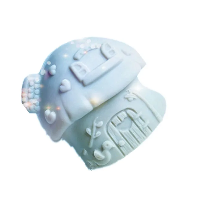 

small house shape mold Silicone casting Bathing Salth soap making mould DIY Salt carving Cake making food grade silicone molds