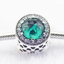 Подходит для Pandora Charms Essence браслеты с зеленым CZ стерлингового серебра 925 пробы ювелирные изделия
