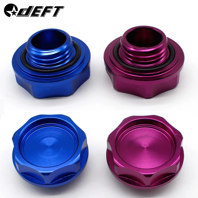dljztrade Oil Fuel Filter Racing Engine Tank Car Vehicle Oil Cap Cover Replacement for Honda Civic Black 1pcs