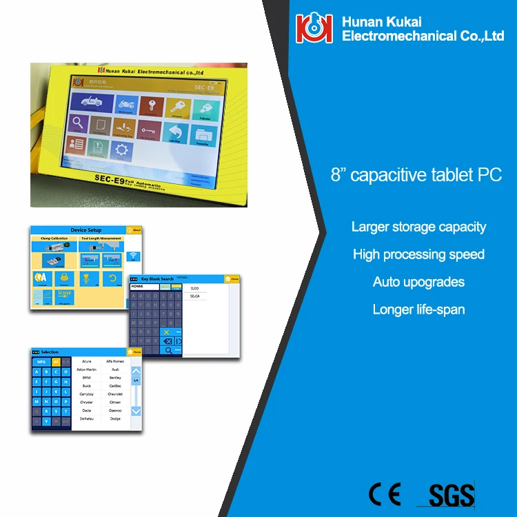 Кукай Самый дешевый современный ключ создатель машины слесарный инструмент POE IP камера, несколько языков SEC-E9 копировально-фрезерный станок для обработки замочных ключей машина-Дубликатор