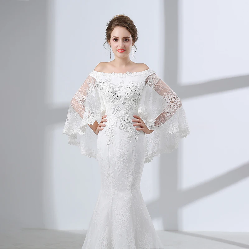 Forevergracedress элегантные свадебные платья 2019 Белый Русалка со шнуровкой сзади Формальные Свадебные платья Плюс Размеры индивидуальный заказ