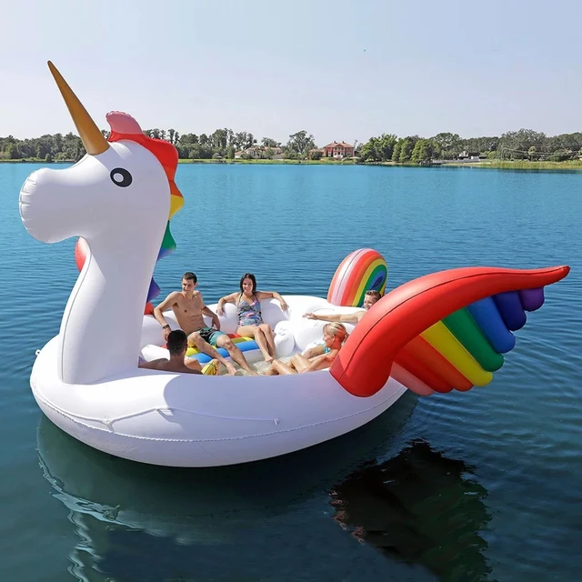 Flotteur Gonflable Géant De Piscine De Licorne De 530 Cm Sadapte Au