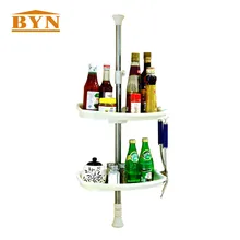 BYN Home Kitchen font b Storage b font Floor to Ceiling Ivory 2 Tier Stackable Spice