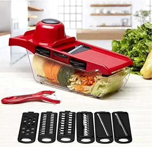 Устройство резки овощей ABS Терка измельчитель Julienne Slicer 6 сменных лезвий с