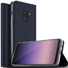 

DULCII for Samsung Galaxy A8 2018 Case Magnetic Closure Card Slot PU Leather Stand Smart Cover for Samsung Galaxy A8 2018 A530