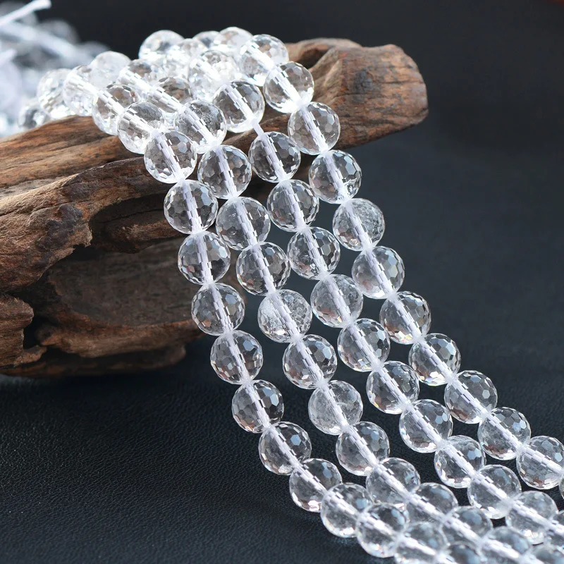 Wholesale White Crystal Surface Section 128 , Beads Round spacer