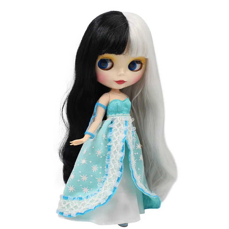 Ледяной обнаженный завод Blyth кукла серии № 280BL1007/117 черный микс серые волосы белая кожа сустава тела Neo