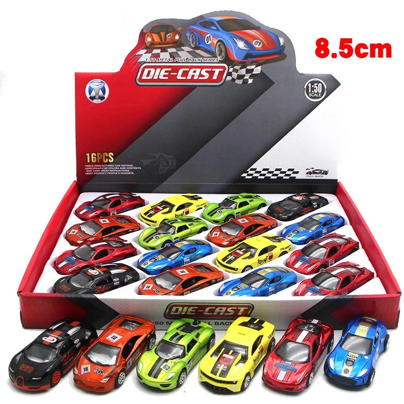 

Display Box Alloy Racing Car Toy Model Set Pull Back Multi-style for Lamborg for Bugatti Camouflage Painting Race Toy Car Set