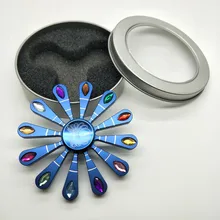 Синий павлин открывает Экран Творческий Спиннеры от стресса для фокусировки уменьшить аутизм ADHD, антистрессовые игрушки с подарочной коробкой