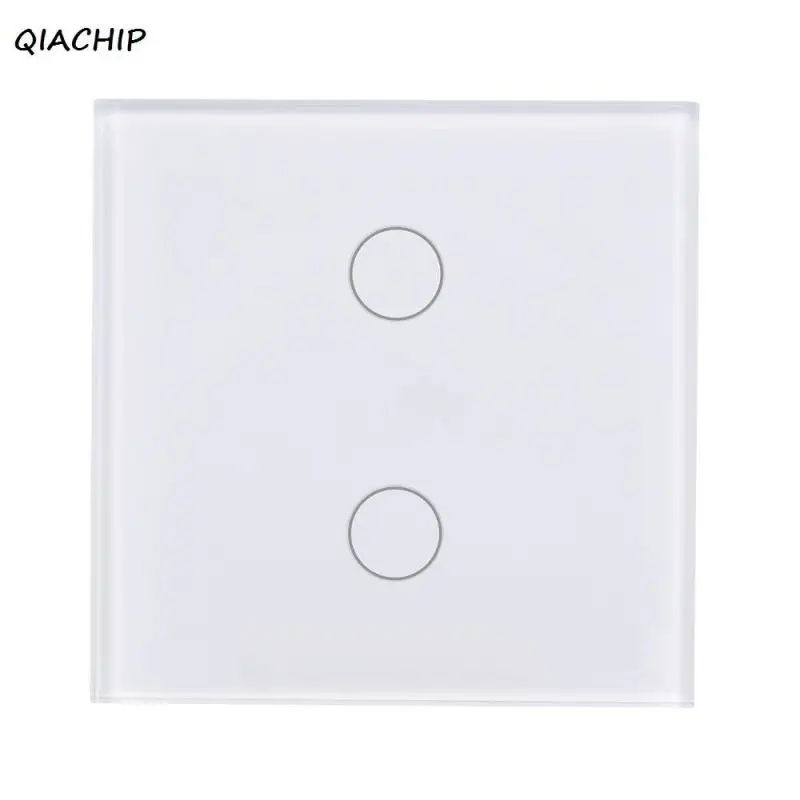 

QIACHIP 2CH WiFi Smart Switch wireless Remote Controls Timing Function Work With Amazon Alexa Voice Control Light wall Switch H4