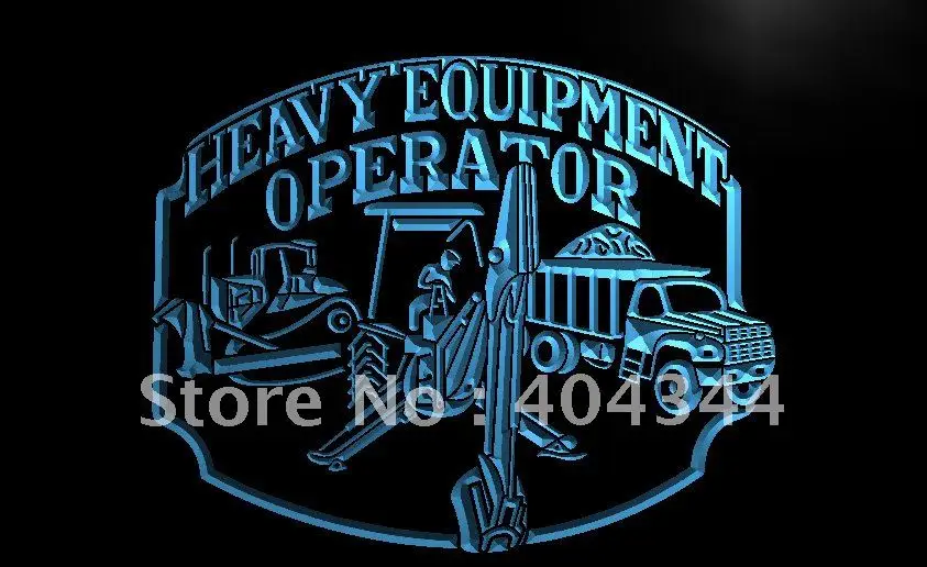 LK219 Heavy Equipment Operator Display LED Neon Light Sign