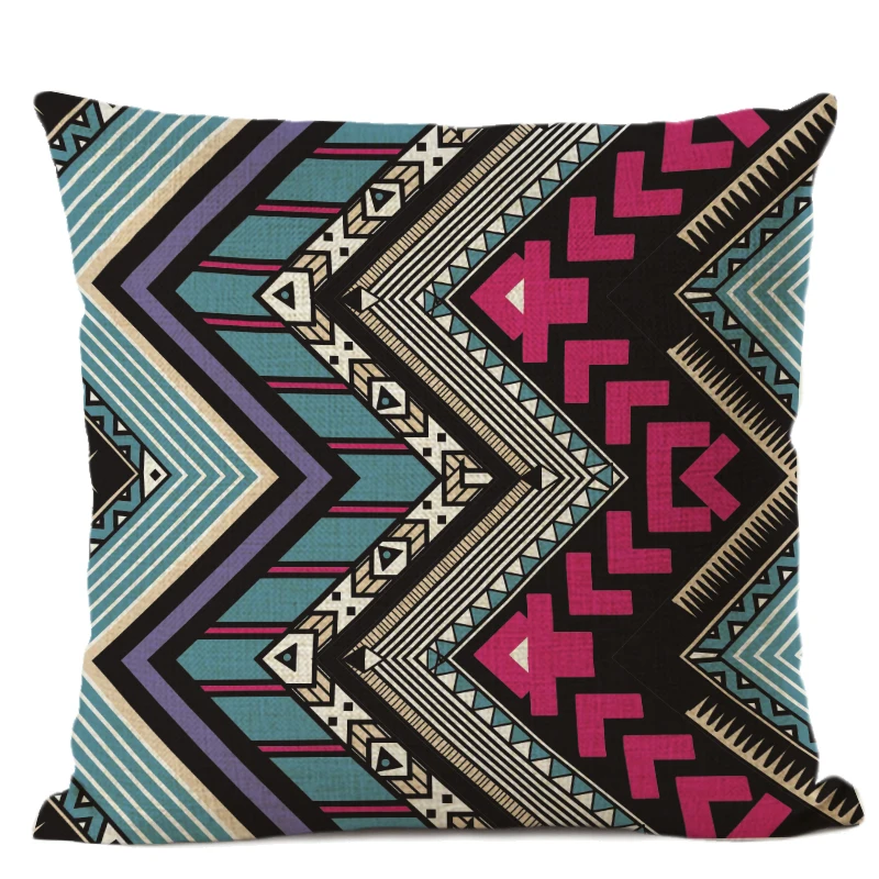 لطيف هندسية وسادة يغطي ساحة القطن الكتان الأسرة مكتب الزخرفية أريكة سرير وسادة غطاء كابا دي Almofada
