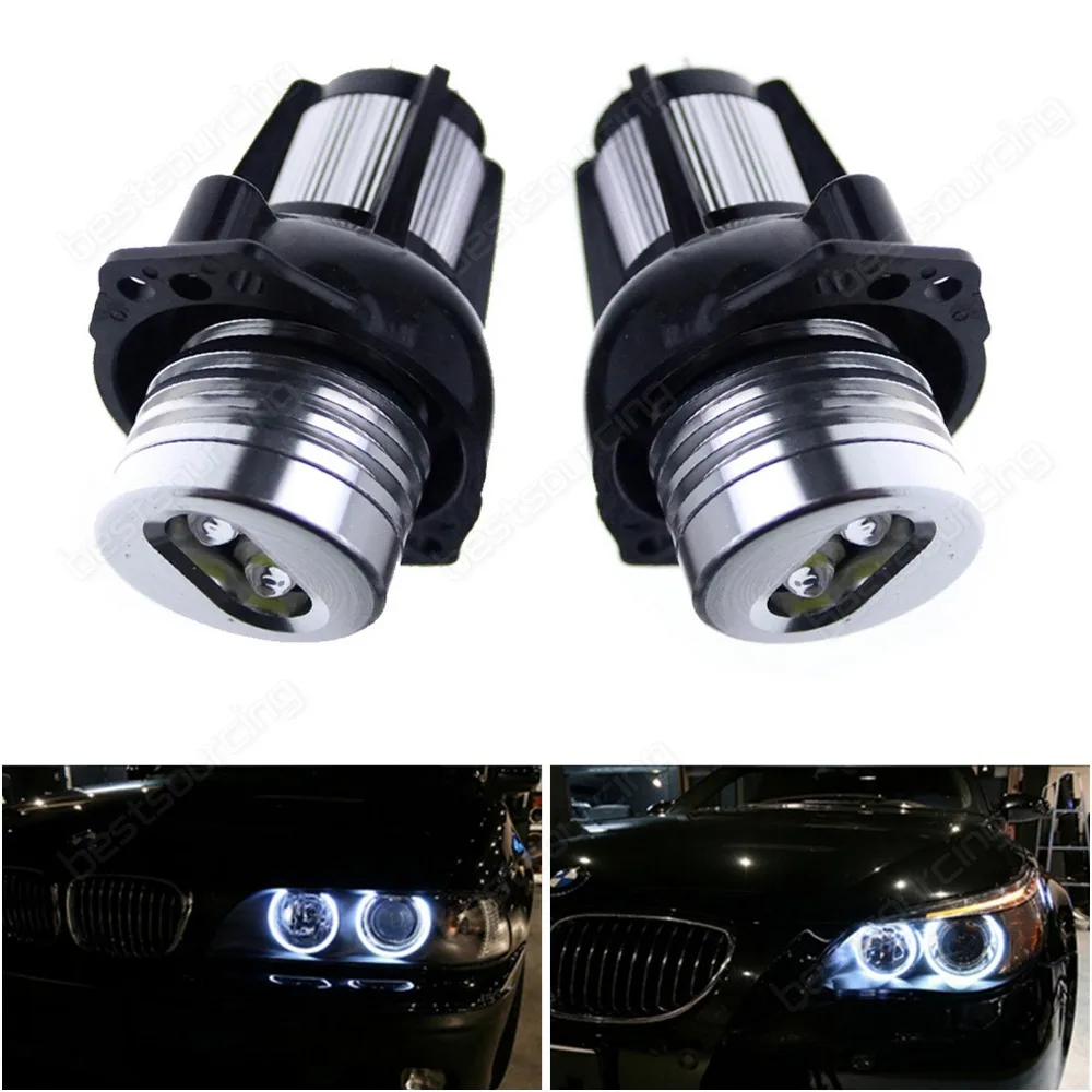 

E90 E91 3 Series HeadLight Angel Eye Halo Ring LED Light 6W Bulb DRL White(CA114)