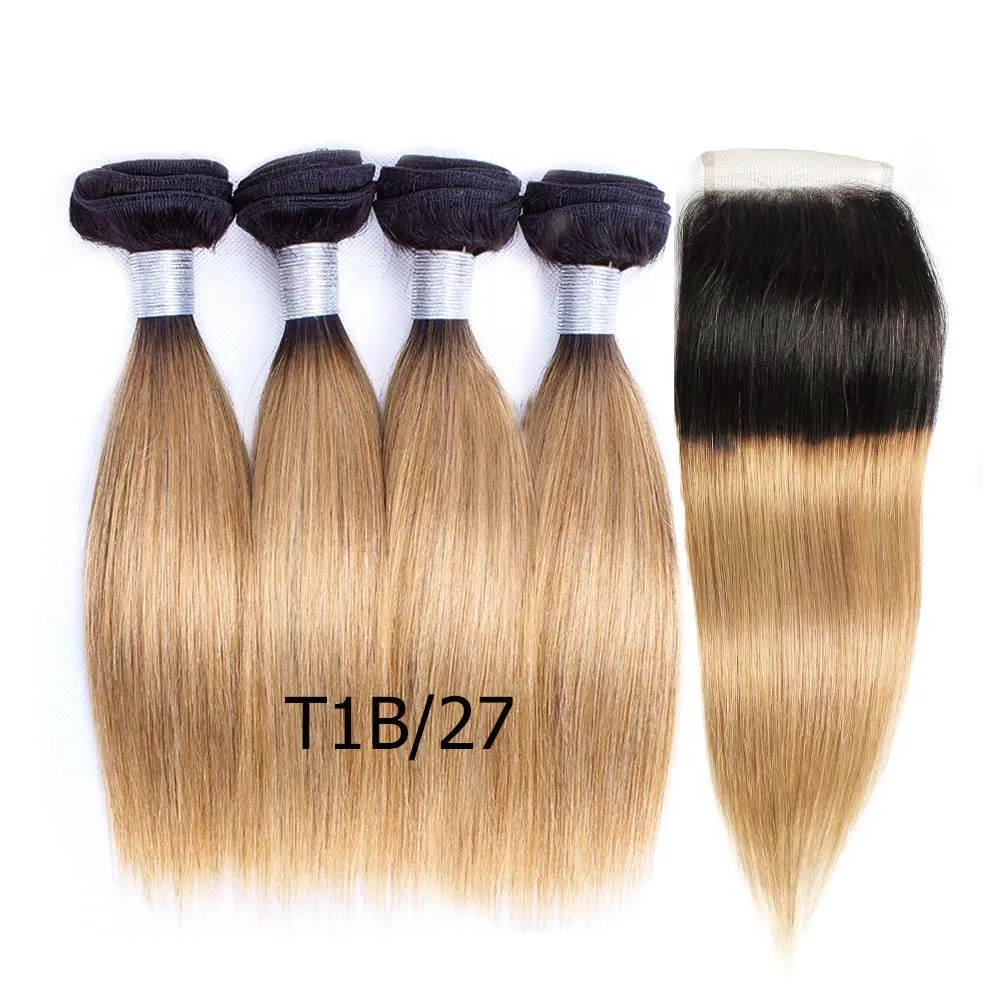 t 1b 27 brasileiro ombre reta não remy do cabelo humano