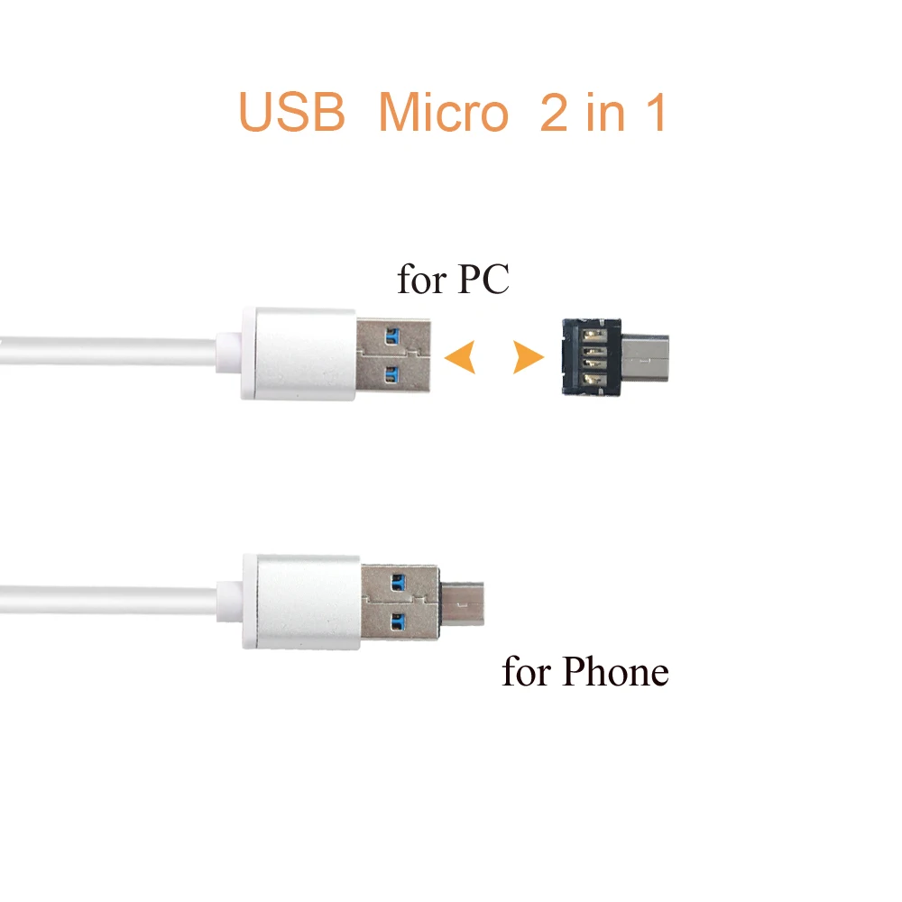 2 в 1 USB 3,0 концентратор Micro USB OTG концентратор Мульти USB разветвитель SD/Micro SD кардридер зарядное устройство Порт для Macbook ПК планшет телефон Android