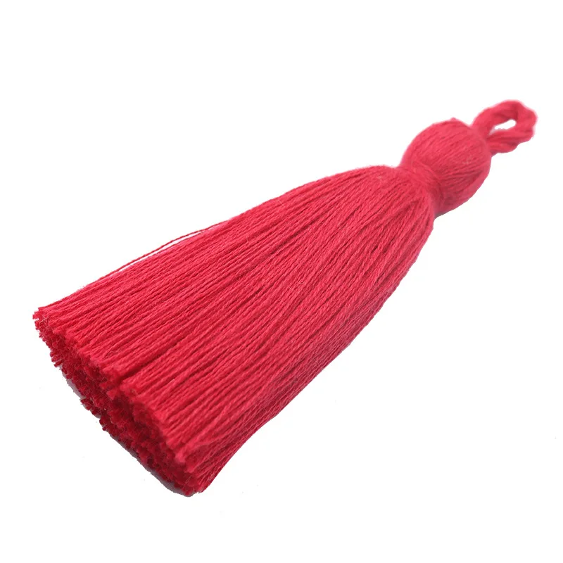 Tassel Hanging Rope Fringe 8mm Cotton Solid Color Tassels Trim For Sewing Curtains Accessories DIY Wedding Home Decoration 10pcs