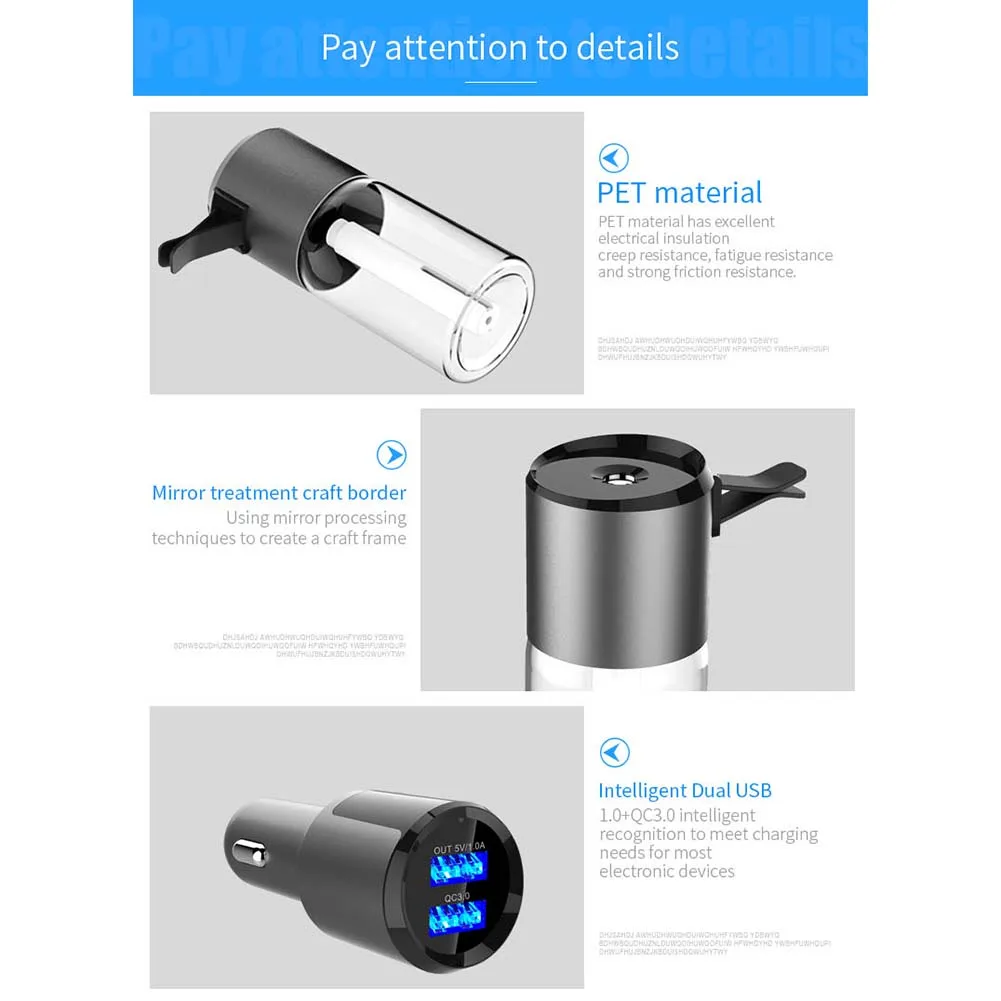 Мини-USB второго поколения, необычный автомобильный воздушный спрей, увлажнитель воздуха, Автомобильный увлажнитель и прикуриватель, автомобильные аксессуары