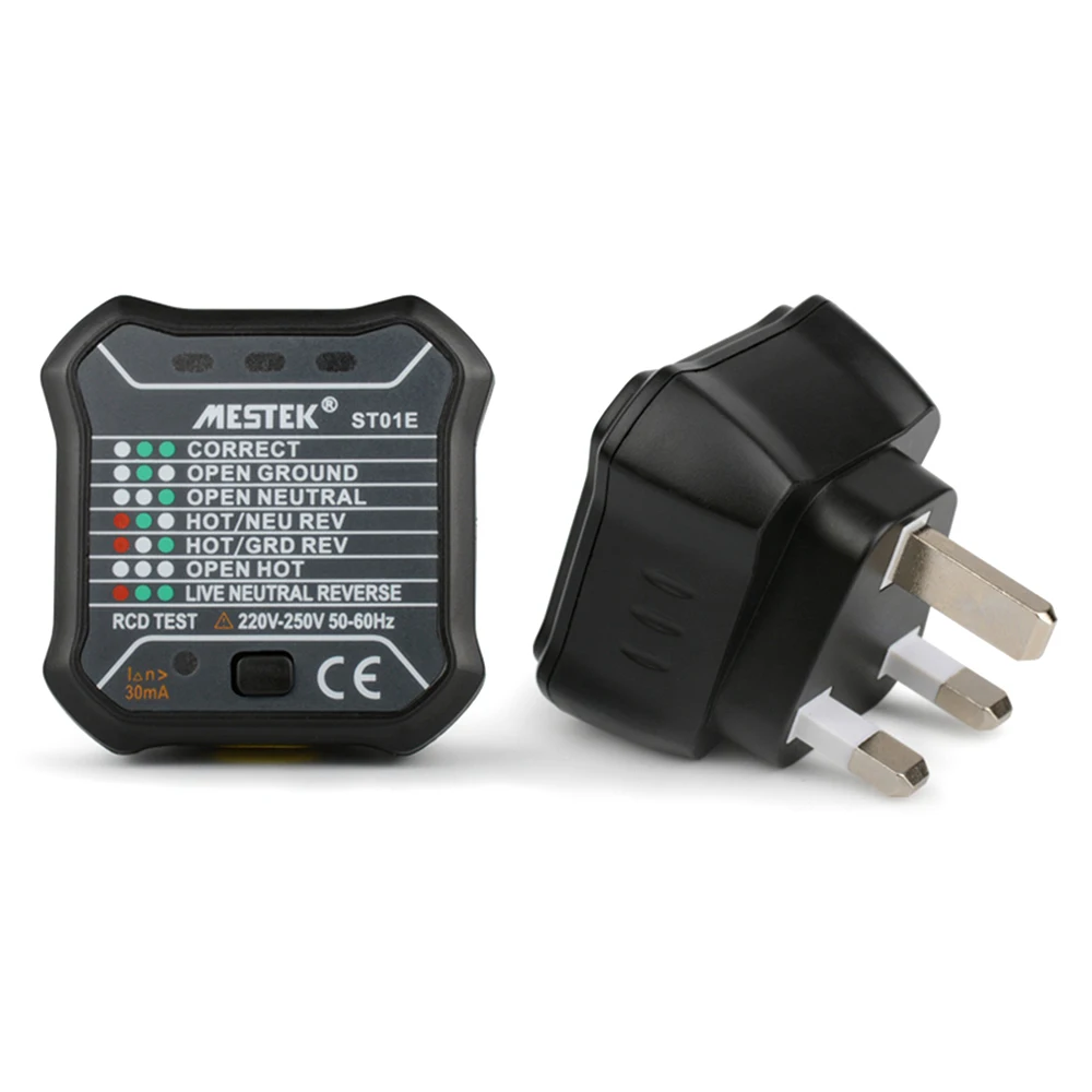 Portable Socket Tester Wire Receptacle Tester Polarity Circuit Detector Wall Plug Detection Tool 220~250V 3 bright LED indicate-in Instrument Parts ...