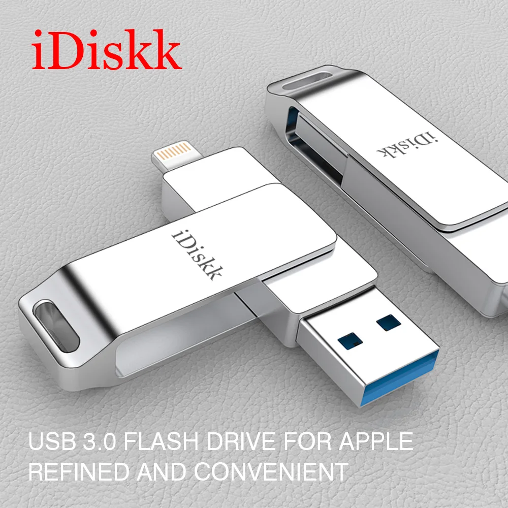 IDISKK U006 Storage Memory Stick OTG Usb 3.0 Flash Drive Pendrive for Lightning iOS USB Flash 16GB 32GB 64GB 128GB Pen Drive 