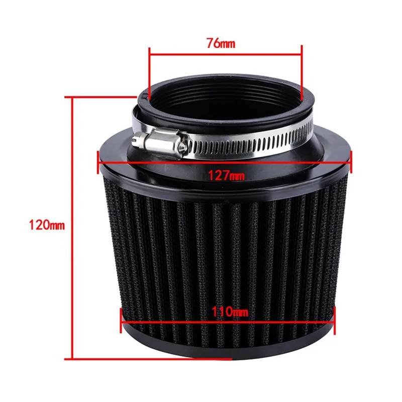 Filtro de aire CARPRIE automóvil Vehículo de admisión modificación cabeza invierno seta 76 MM piezas profesionales y accesorios je4