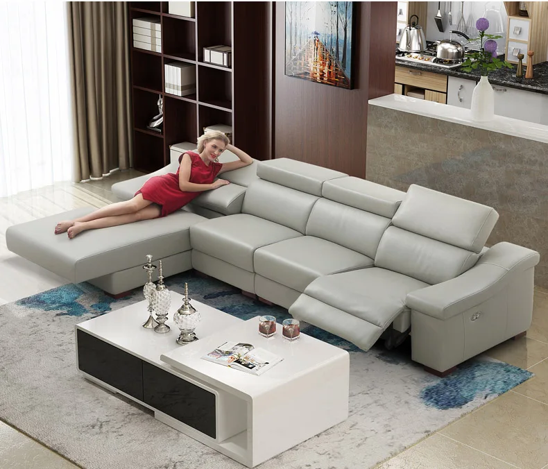Гостиная диван набор L Угловой диван-кресло Электрический Диван из натуральной кожи секционные диваны muebles de sala moveis para casa