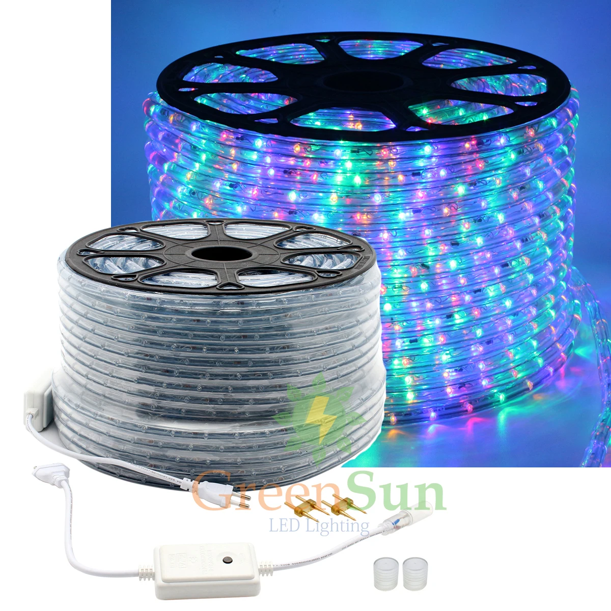 

Colorful 20-50M M36 leds/m Waterproof IP68 LED Strip Light Home Garden Xmas Lamp LED Strip Light With Power line