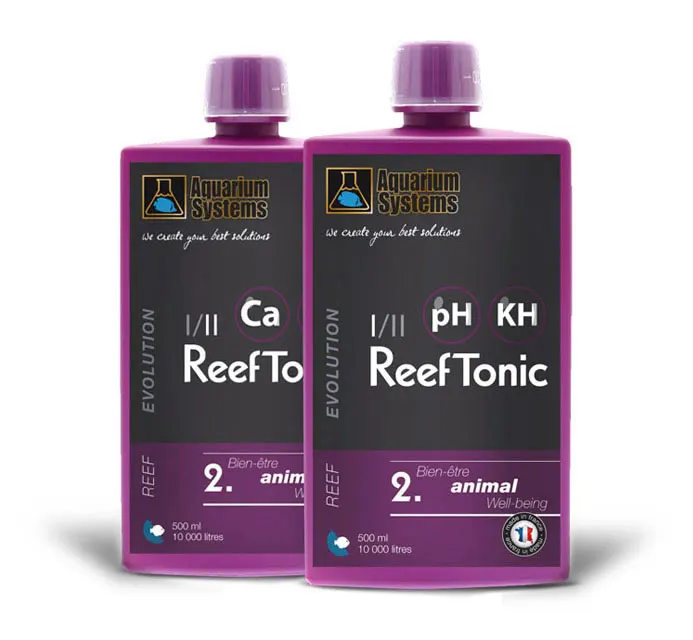 Aquarium system ReefTonic I & II stabilizing pH alkalinity balance