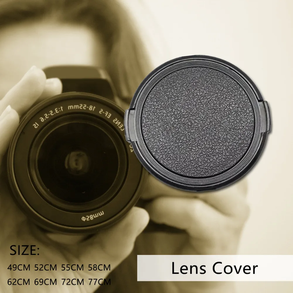 Centechia 49 52 55 58 62 67 72 77 mm Camera Lens Cap Protection Cover