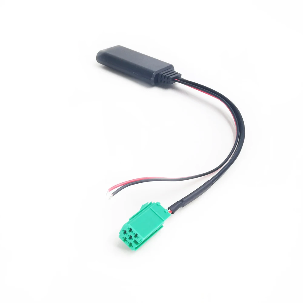 FTVOGUE Adattatore Bluetooth per Autoradio Cavo Audio 6 Pin AUX con Microfono DC12V Compatibile con Renault Clio Espace Megane