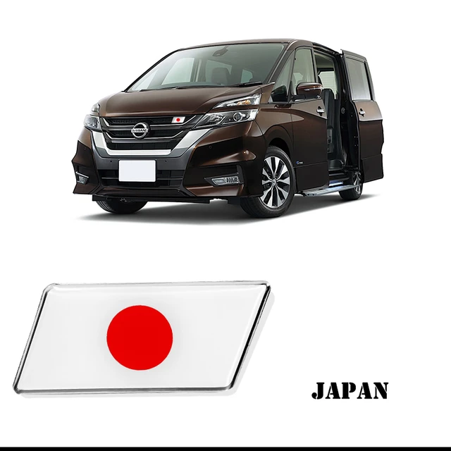 VOITURE 3D ALUMINIUM Japon japonais drapeau emblème insigne