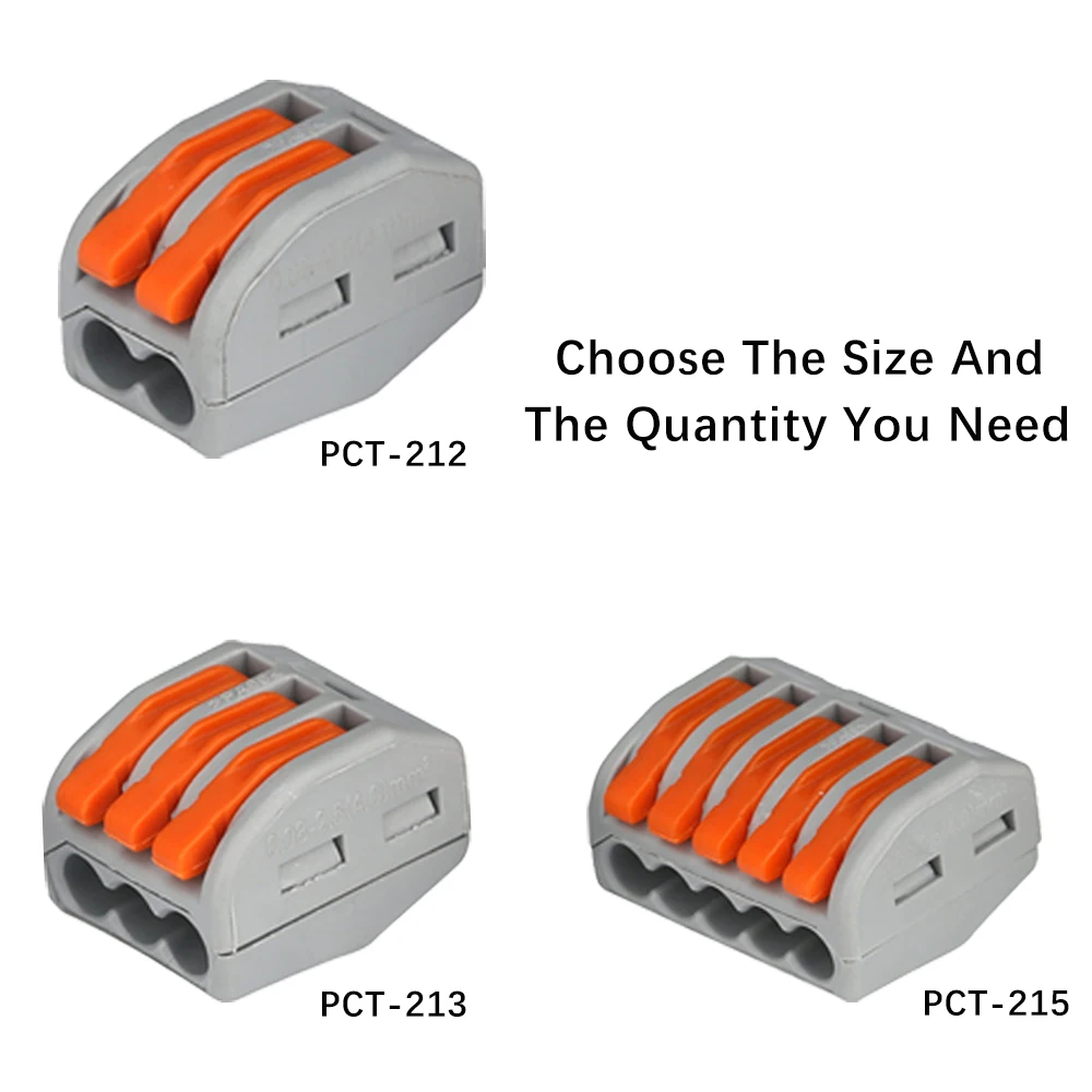 60 шт.) типа Wago PCT-212 213 215 20 штук 2 P+ 20 штук 3 P+ 20 штук 5 P Универсальный компактный провод разъем дирижер клеммный блок по России