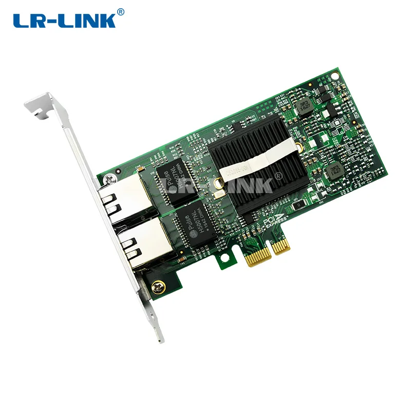 Сетевая карта Gigabit Ethernet адаптер PCI Express x1 с двумя портами RJ45 Lan ПК Intel 82576 совместим