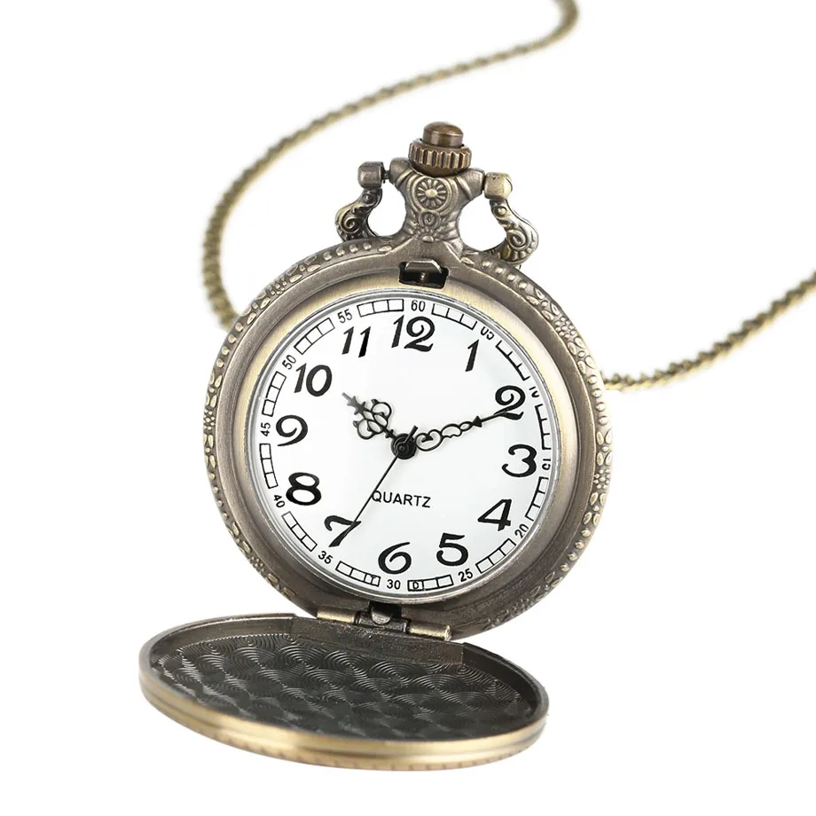Железный человек дизайн кварцевые карманные часы классический арабскими цифрами Ретро Бронзовый кулон подарок для Для мужчин Для женщин детей с Цепочки и ожерелья цепи